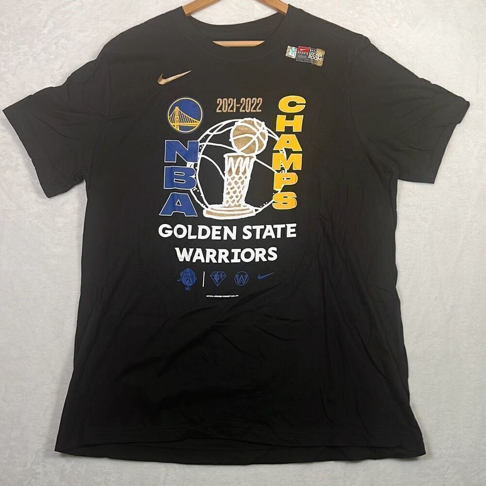Nike Golden State Warriors NBA Finals Champion 2022 T-Shirt NWT Men‎ X-LARGE